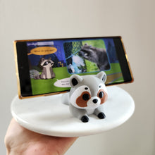 Load image into Gallery viewer, 3D-Printed Raccoon Phone Holder