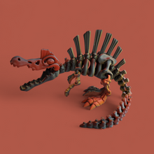 Load image into Gallery viewer, 3D Printed Spinosaurus Skeleton Dinosaur Toy – PLA Fossil Model