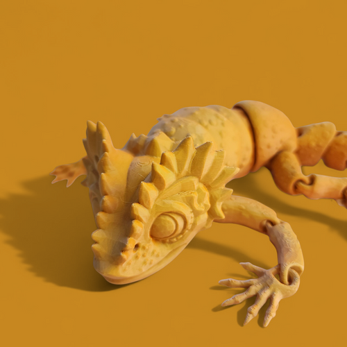 Chameleon 3d printed flexy toy