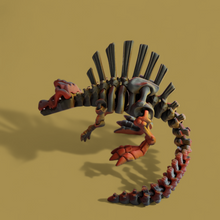 Load image into Gallery viewer, 3D Printed Spinosaurus Skeleton Dinosaur Toy – PLA Fossil Model