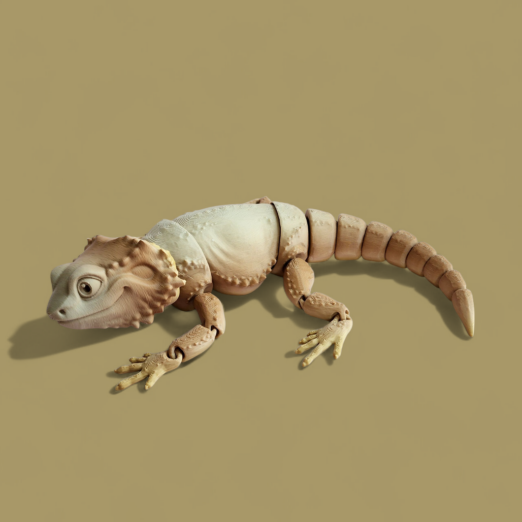 Bearded dragon 3d printed flexy toy