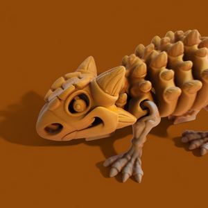 3D Printed Articulated Ankylosaurus Dinosaur Toy – Flexible Fidget Figure