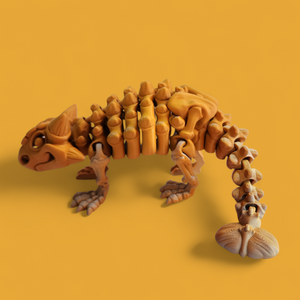 3D Printed Articulated Ankylosaurus Dinosaur Toy – Flexible Fidget Figure