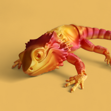 Load image into Gallery viewer, Bearded dragon 3d printed flexy toy