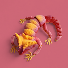 Load image into Gallery viewer, Chameleon 3d printed flexy toy