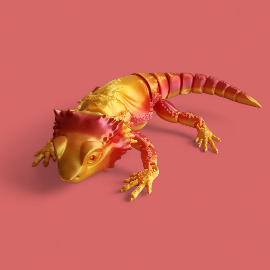 Bearded dragon 3d printed flexy toy