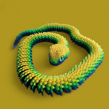 Load image into Gallery viewer, Flexible 3D Printed Snake with Realistic Eyes – Fidget Toy
