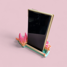 Load image into Gallery viewer, Winged Dragon Phone Holder – 3D Printed Fantasy Stand in Silk Glossy PLA