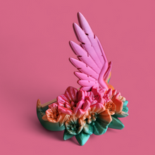 Load image into Gallery viewer, Winged Dragon Phone Holder – 3D Printed Fantasy Stand in Silk Glossy PLA