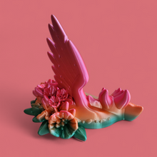 Load image into Gallery viewer, Winged Dragon Phone Holder – 3D Printed Fantasy Stand in Silk Glossy PLA